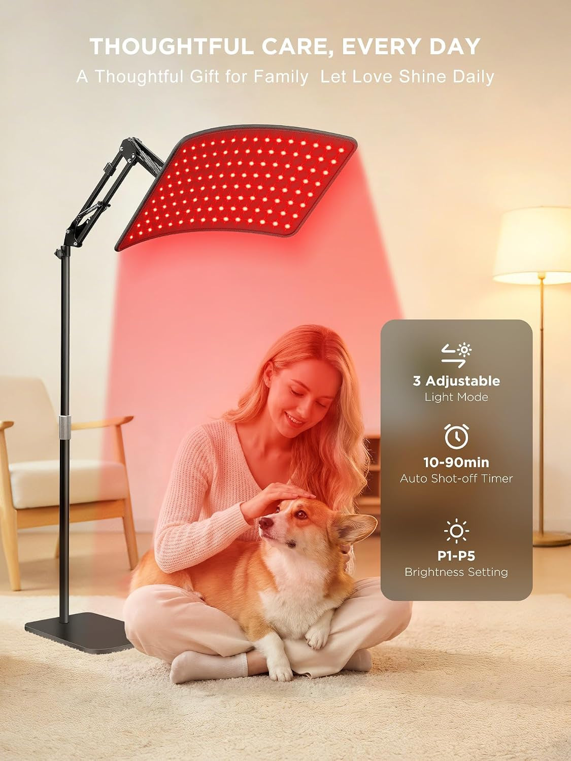 Red Light Therapy for Face and Body, Infrared Red Light Therapy Lamp
