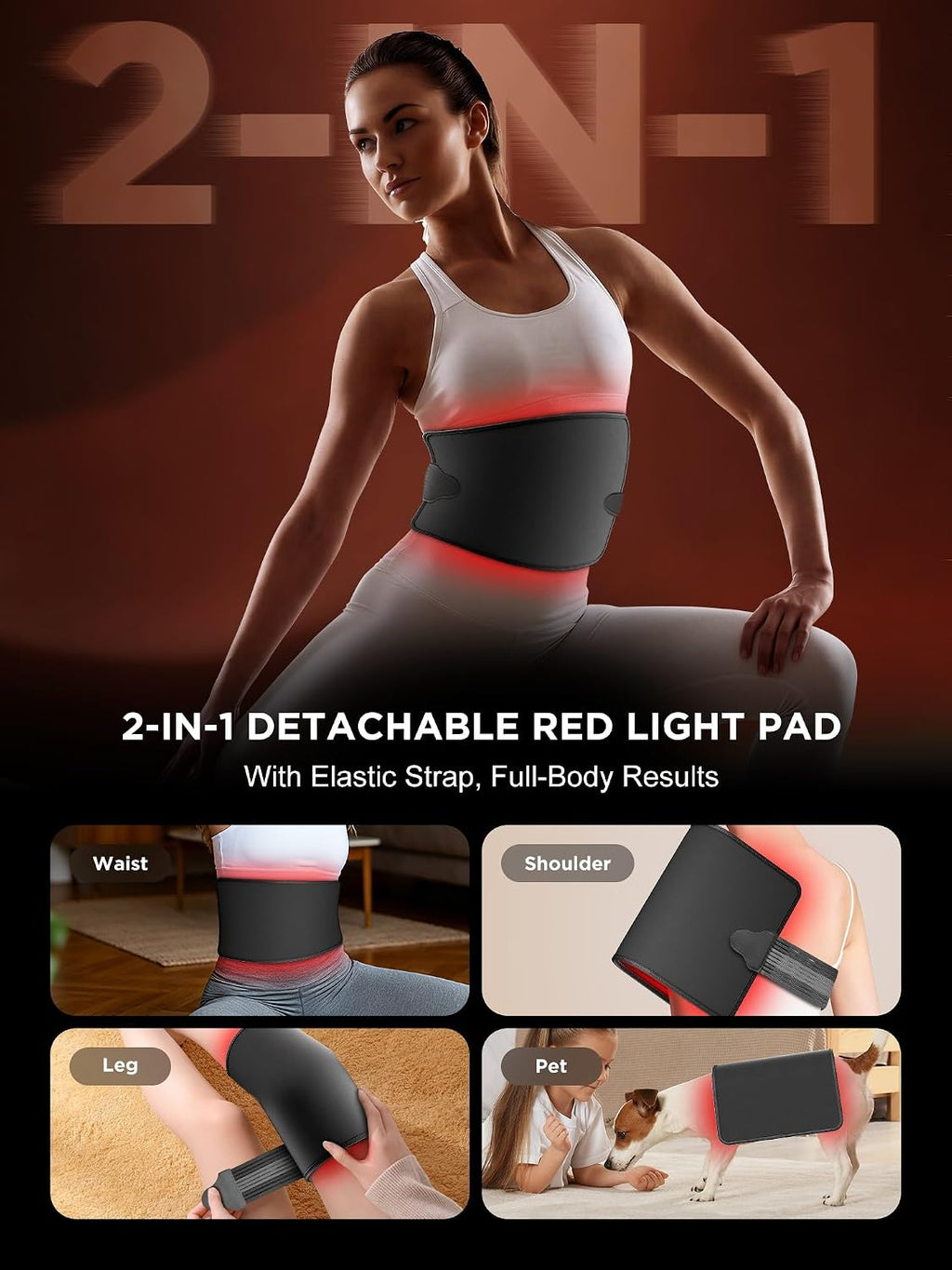Red Light Therapy for Face and Body, Infrared Red Light Therapy Lamp